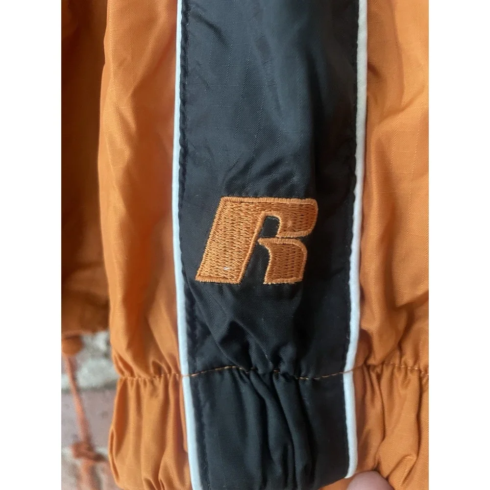 Vintage Russell Athletic Texas Longhorns Windbreaker Men L Pullover Fleece Lined